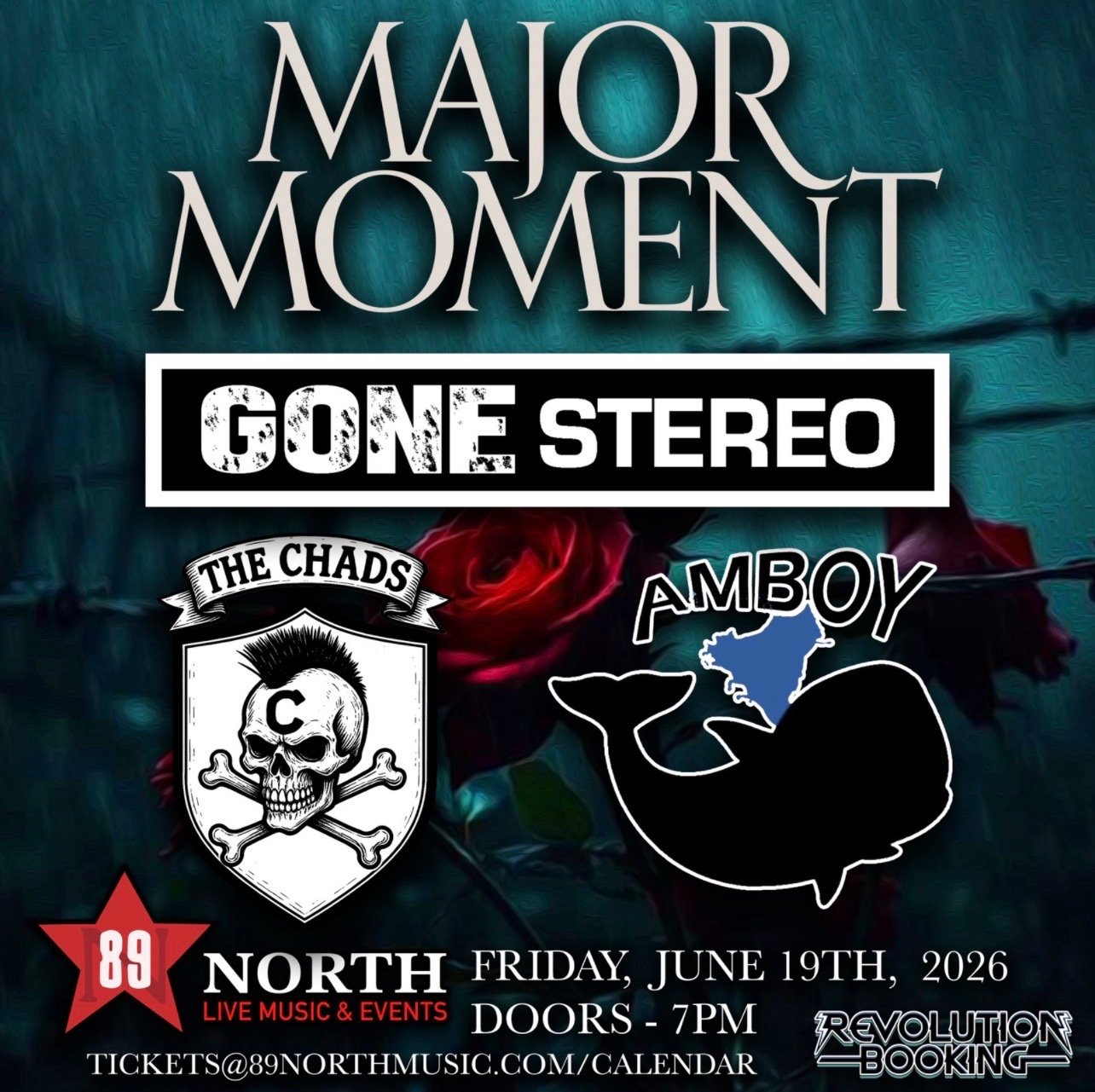 THE CHADS BRING THEIR HIGH-ENERGY POP PUNK SKA SOUND TO 89 NORTH ON JUNE 19 THE CHADS BRING THEIR HIGH-ENERGY POP PUNK SKA SOUND TO 89 NORTH ON JUNE 19
